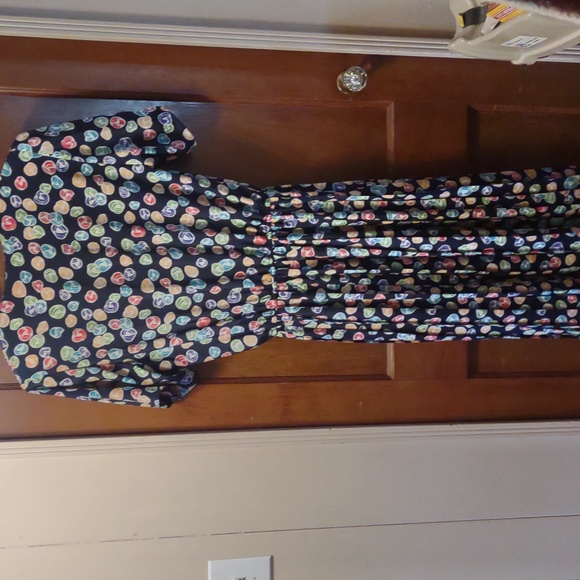 Vintage Liz Roberts 1970s maxi dress MCM modest pleated conservative candy balls - Picture 9 of 16